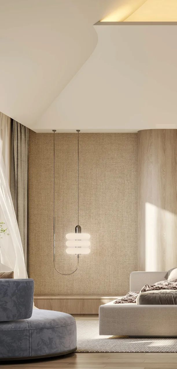 SeeDesign见入设计 ｜「 晴隅 」1000㎡ 侘寂风艺术美宅-35