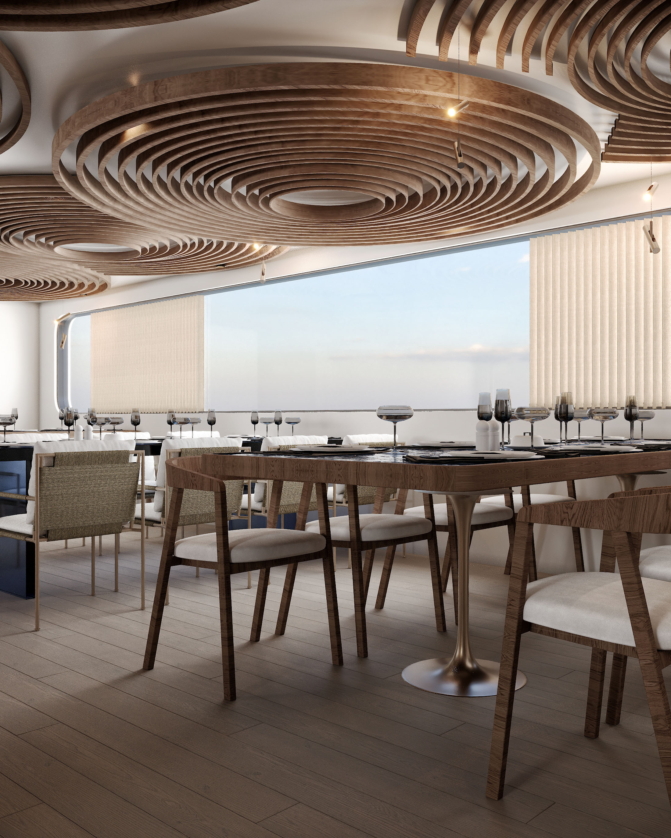 游艇餐厅，游艇卧室丨Amina El  kholy-11