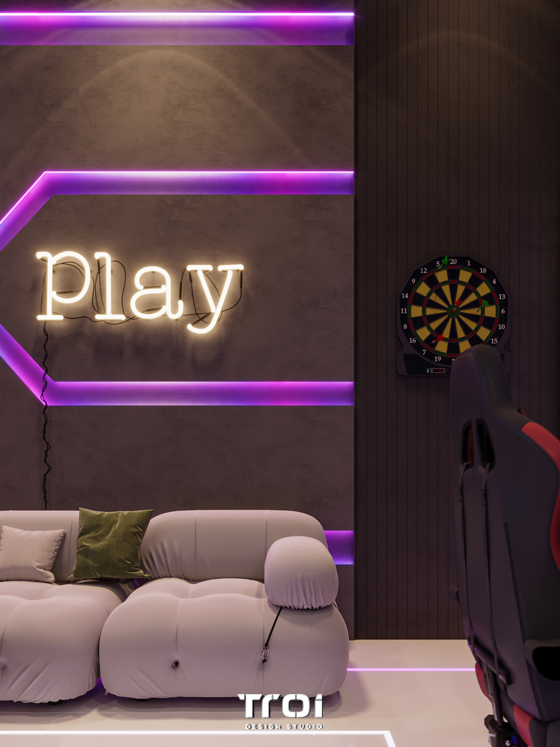 现代风格游戏室设计丨Troi Design Studio-16