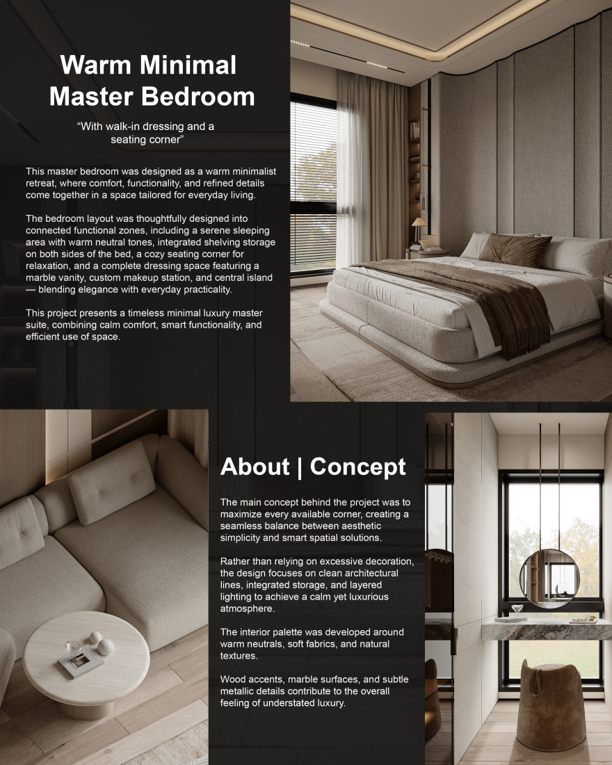 MINIMAL LUXURY MASTER BEDROOM DESIGN | KSA-6