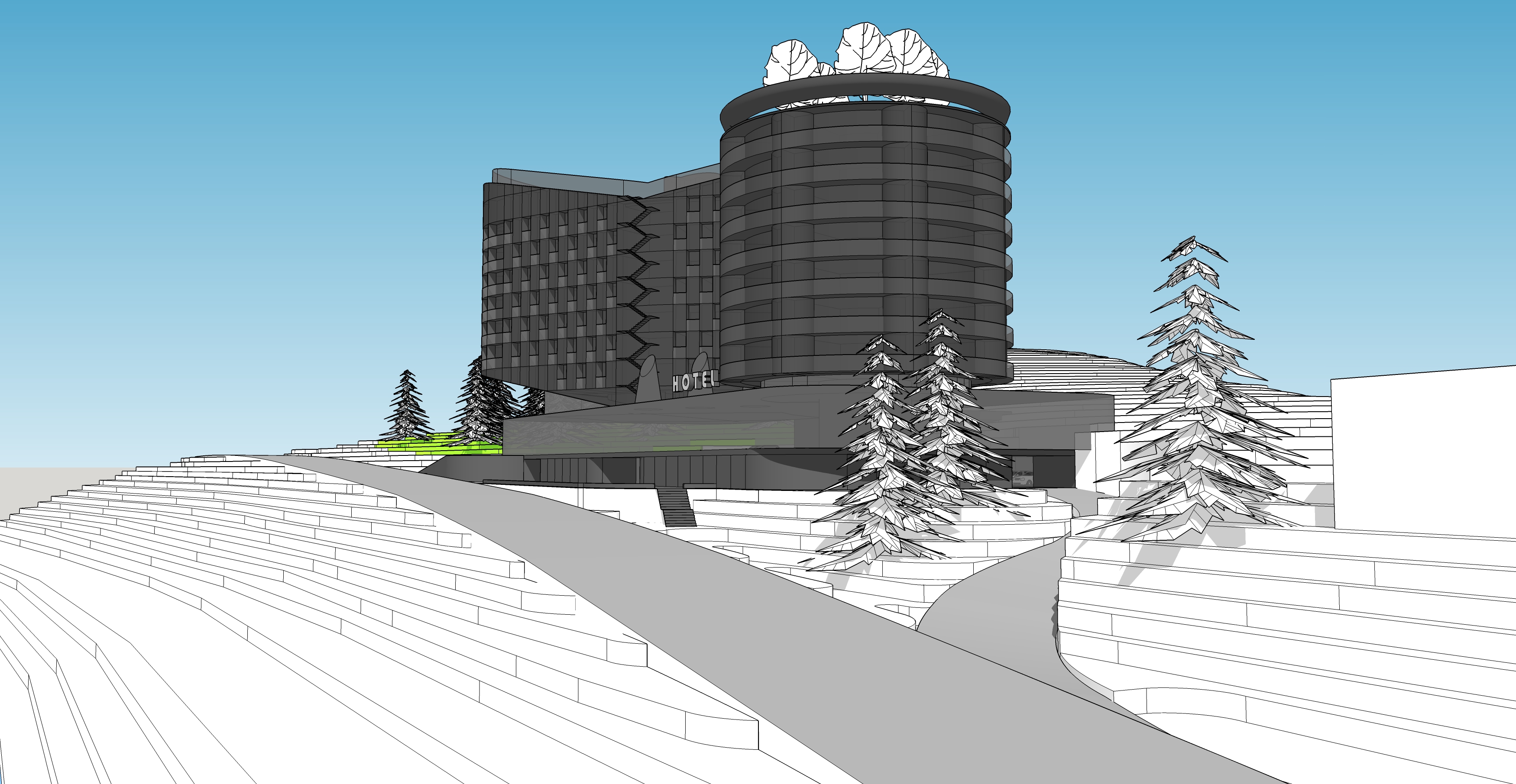 Гостиница. Эскизы.-24