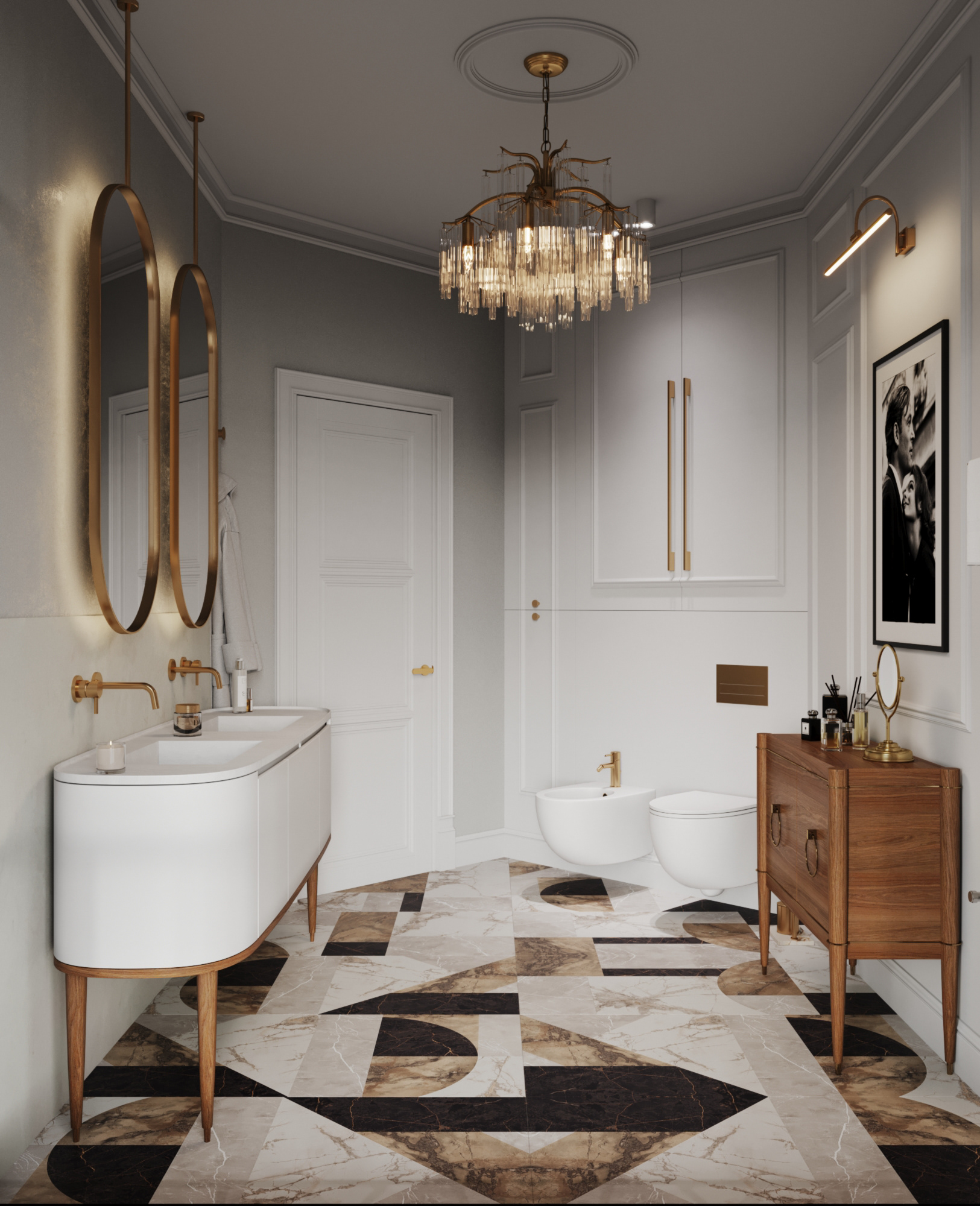 90平米海滨三居室公寓设计项目丨俄罗斯加里宁格勒丨娜塔莉亚·兹马钦斯卡娅工作室-54