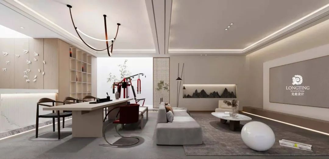 国贸仁皇新中式别墅设计丨龙庭设计-45