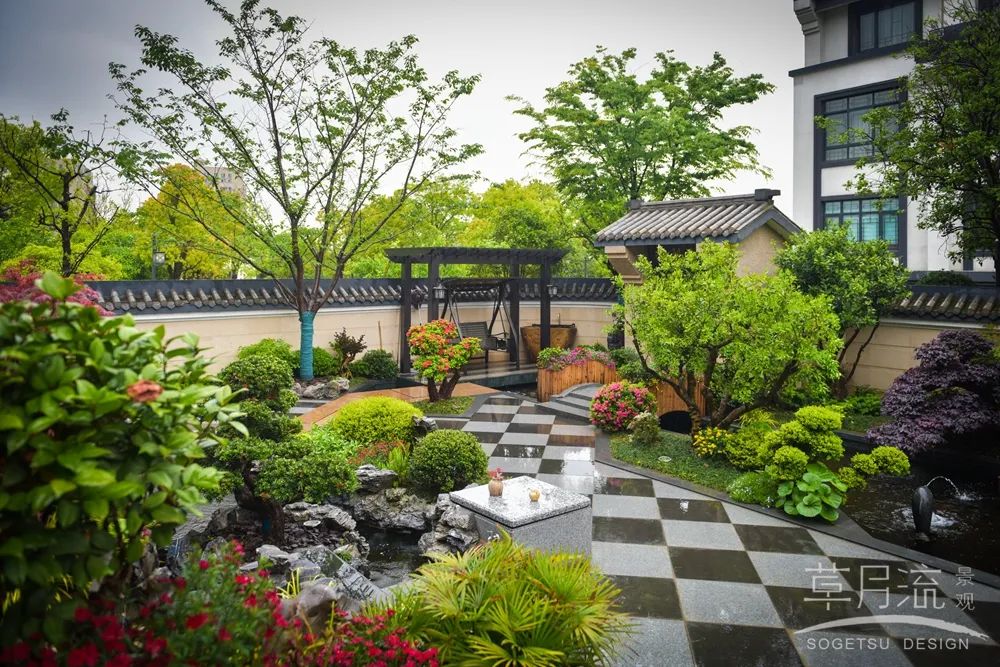 江南美农庭院丨草月流景观设计-17