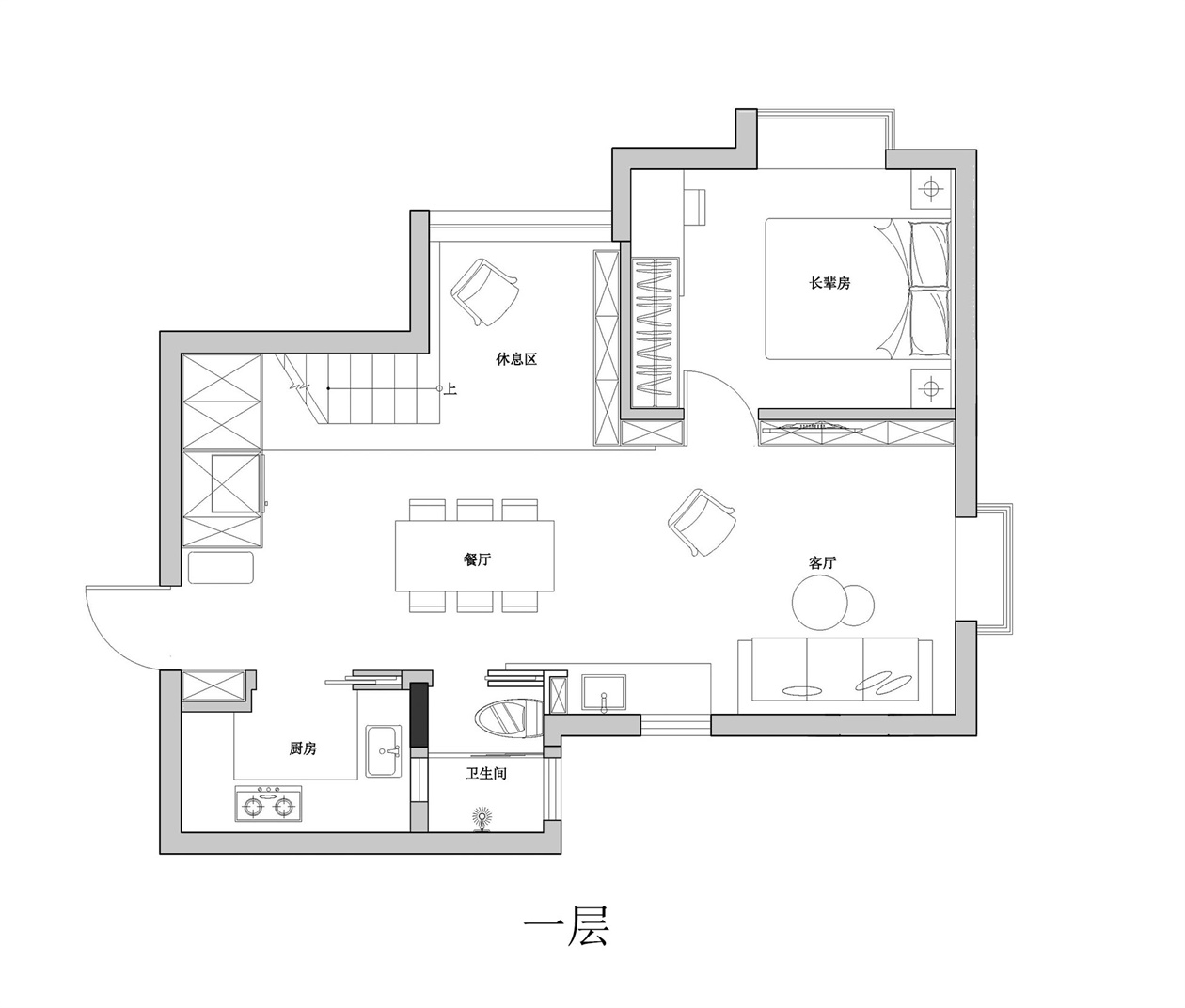 158㎡复式公寓视觉减法空间翻倍丨中国广州丨一宅一物建筑设计-59