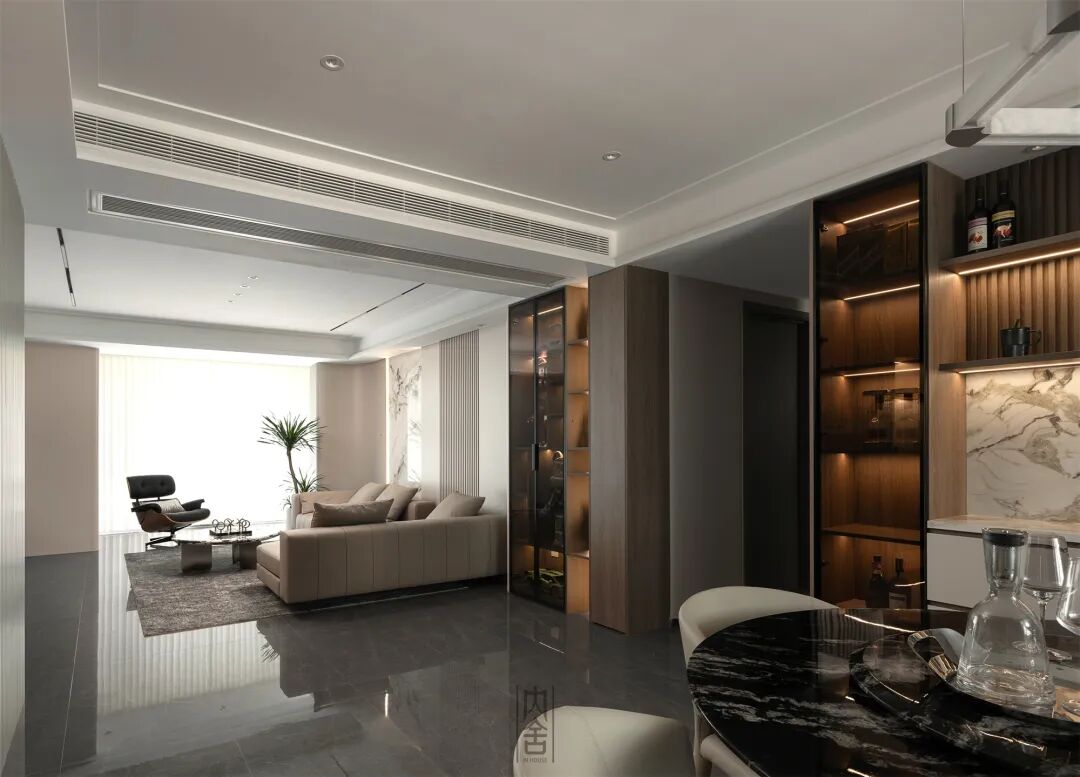 内舍软装丨190㎡意式轻奢，简约奢华持平，彰显内敛的空间气质！-20