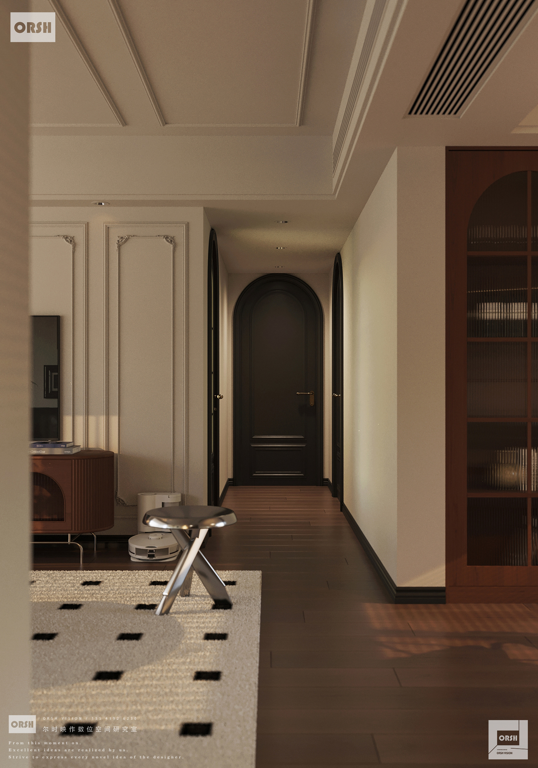 轻法复古大平层丨尔时映作数位空间研究室-17