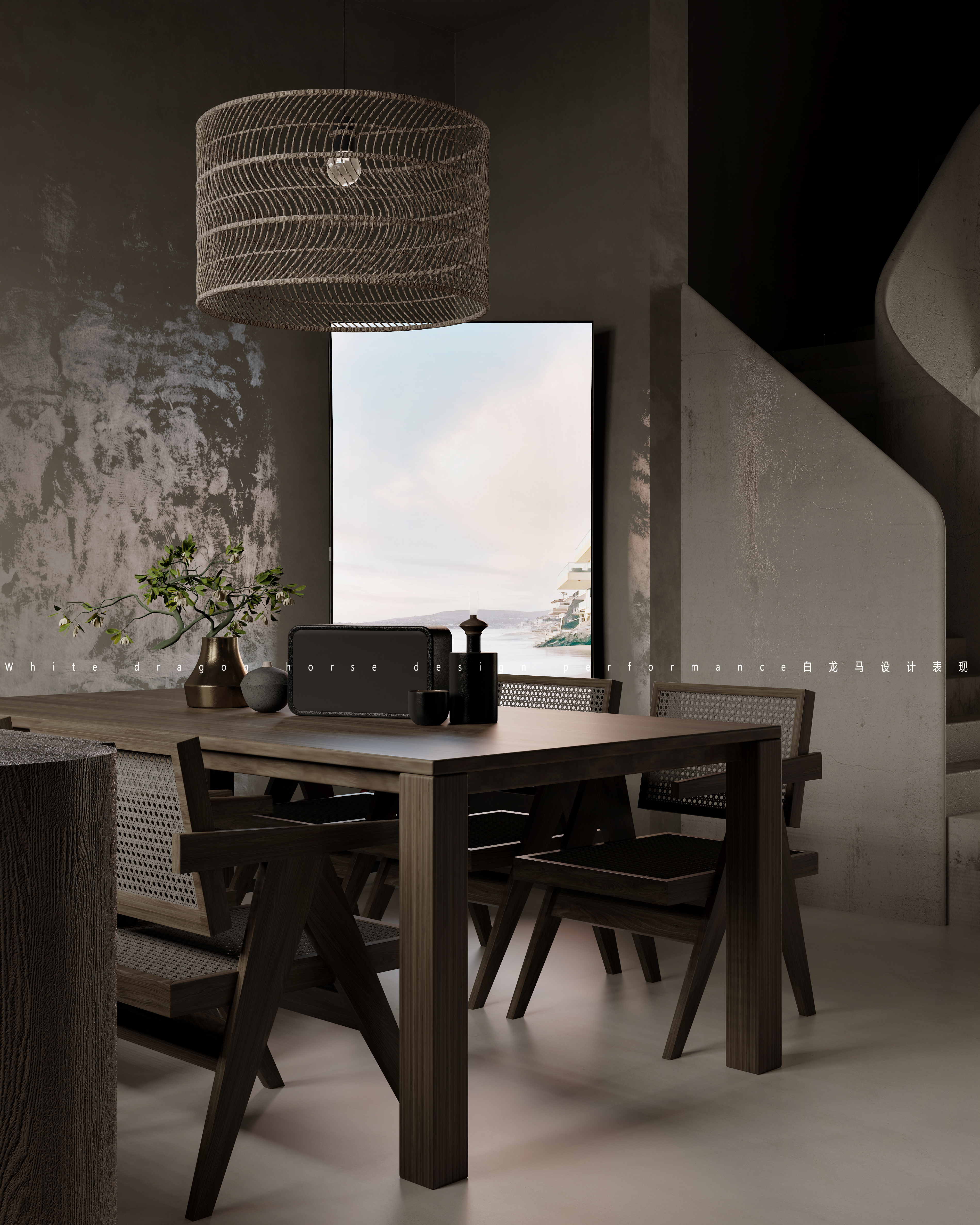 黑白灰极简——白龙马效果图-5