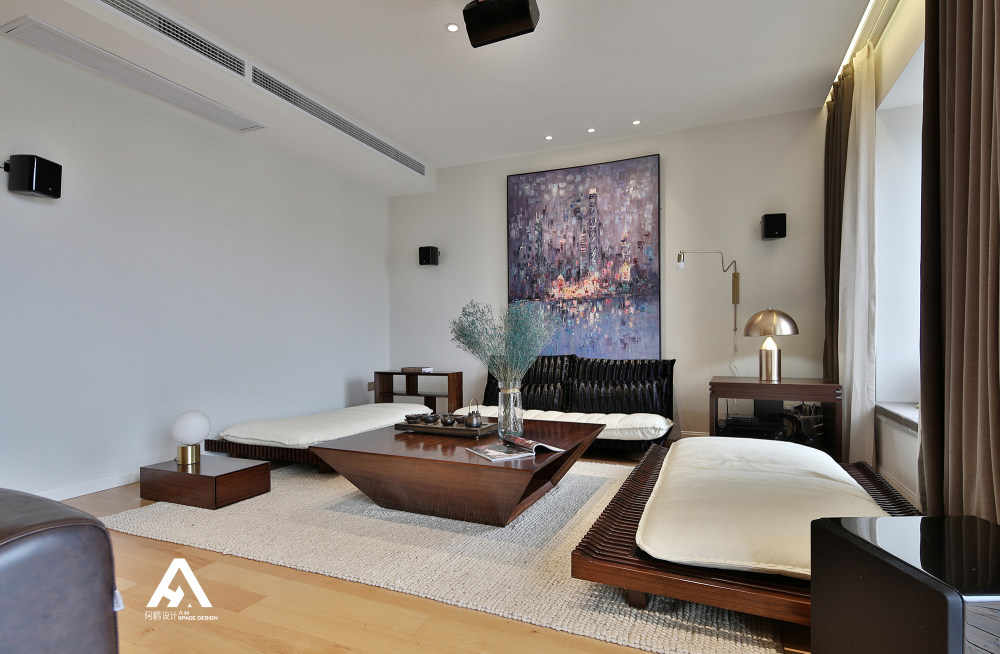 南昌莱蒙都会平层,书卷气息客厅设计-13