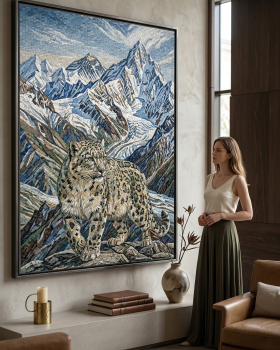 Bilitiles Snow Leopard Mountain Mosaic
