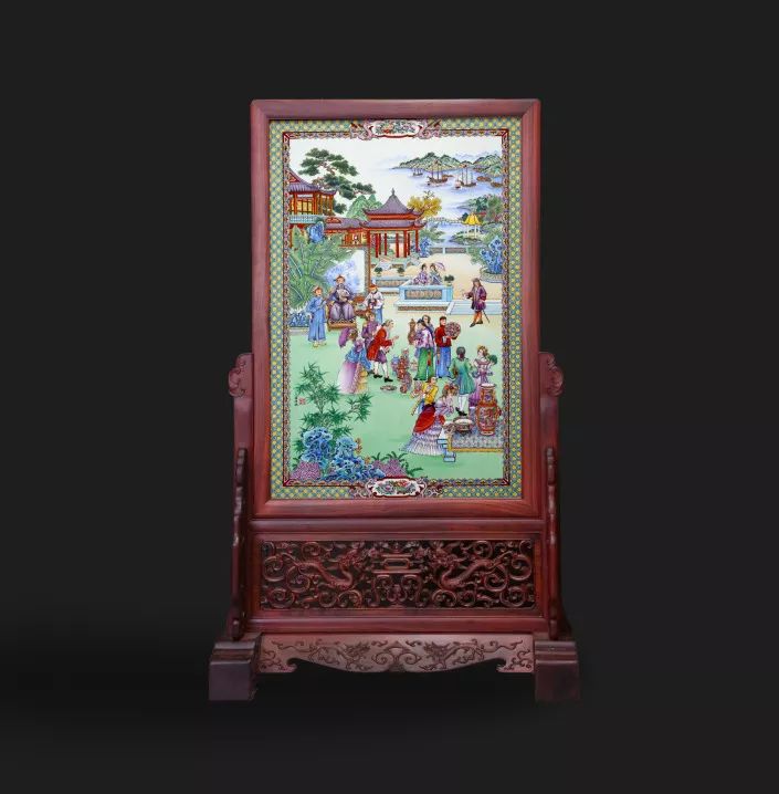 《版纳印象》瓷板画,传统广彩技艺与现代设计的完美结合-119