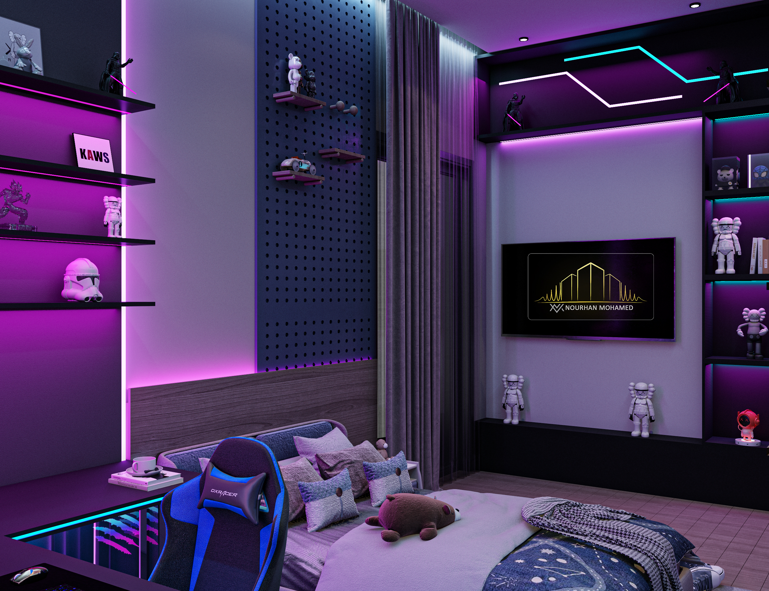 游戏与卧室室内设计-8