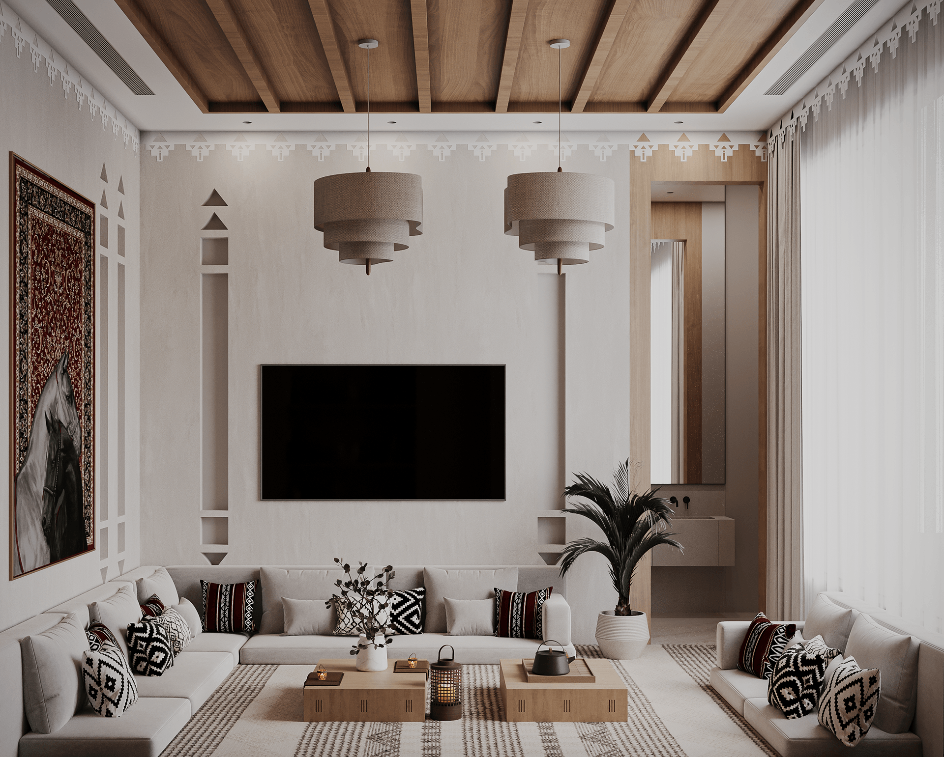 纳吉迪议会(注:Najdi一般音译为纳吉迪 ,Majlis常见意思为议会、理事会 ,具体需结合实际语境判断) 丨沙特阿拉伯丨Samah Hassan Designs-9