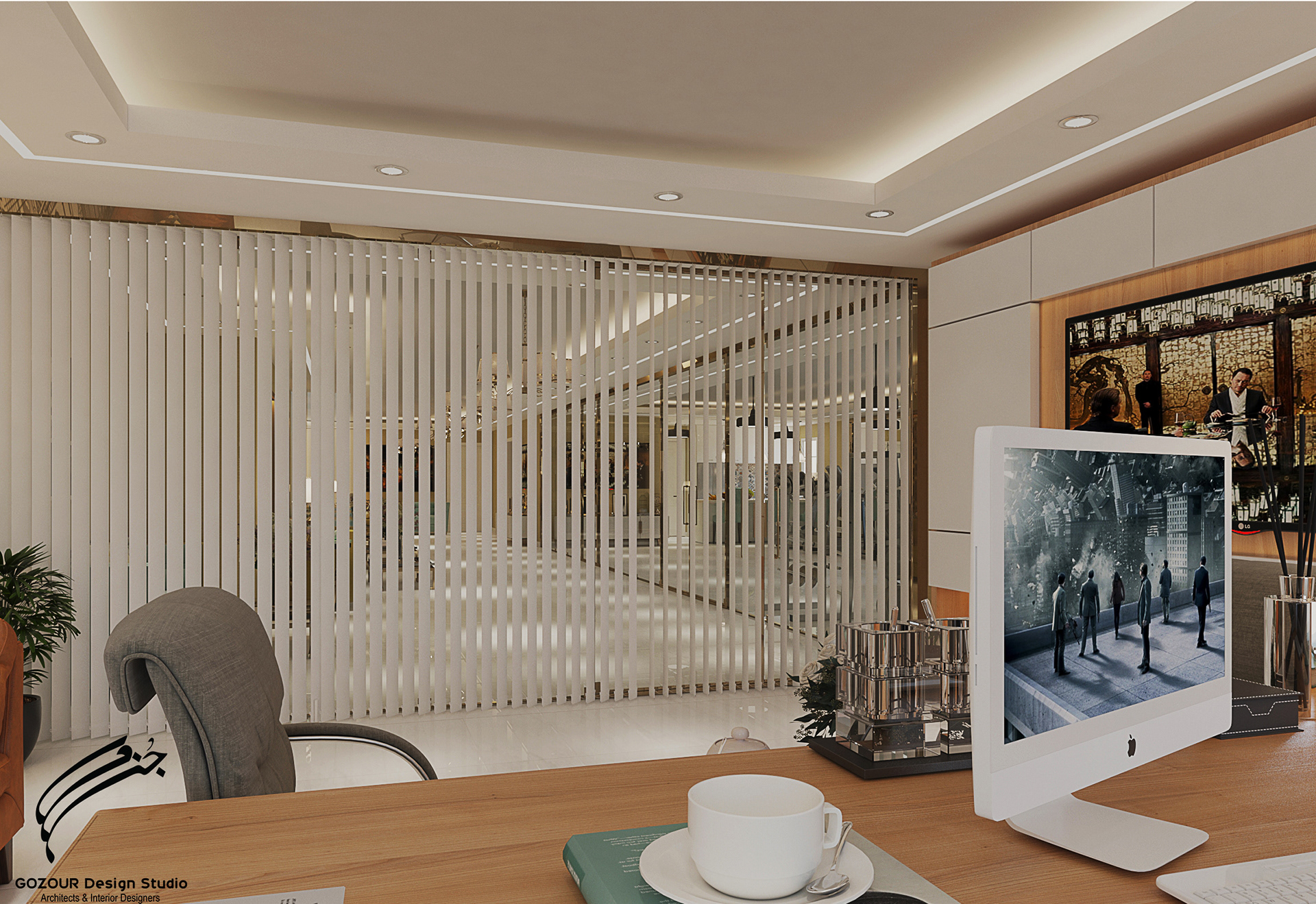 GYM &LIVING &OFFICE DESIGN AT VILLA IN QATAR ..-15