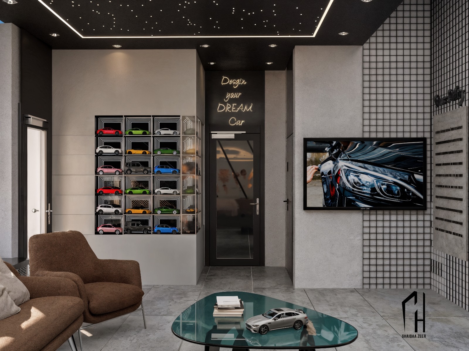 美国豪华汽车定制店室内设计-13