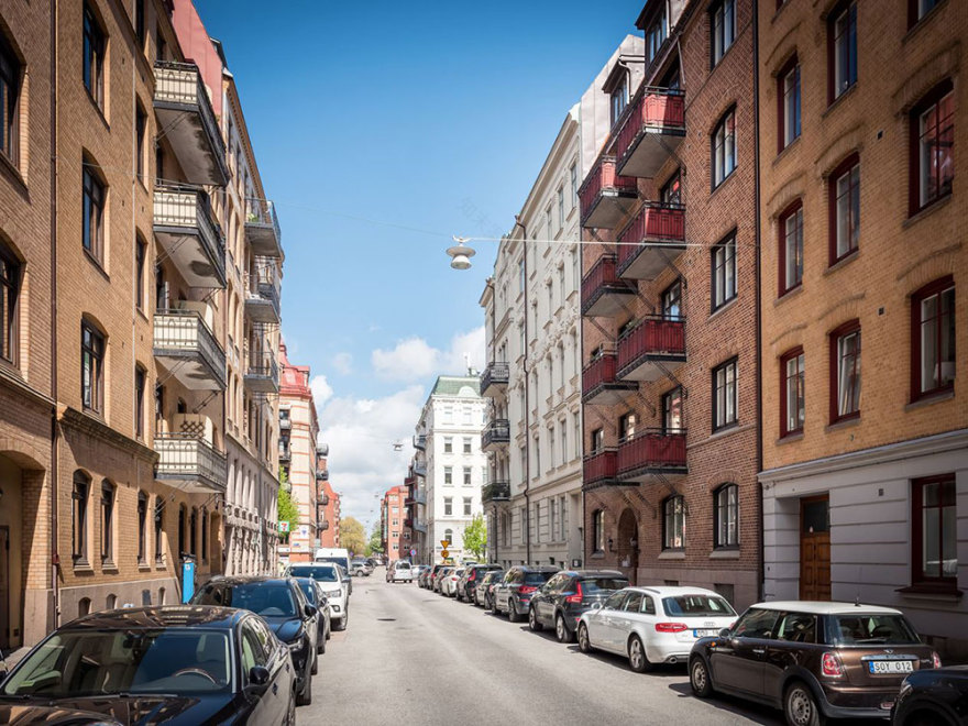 北欧风格粉色天花板公寓设计-22