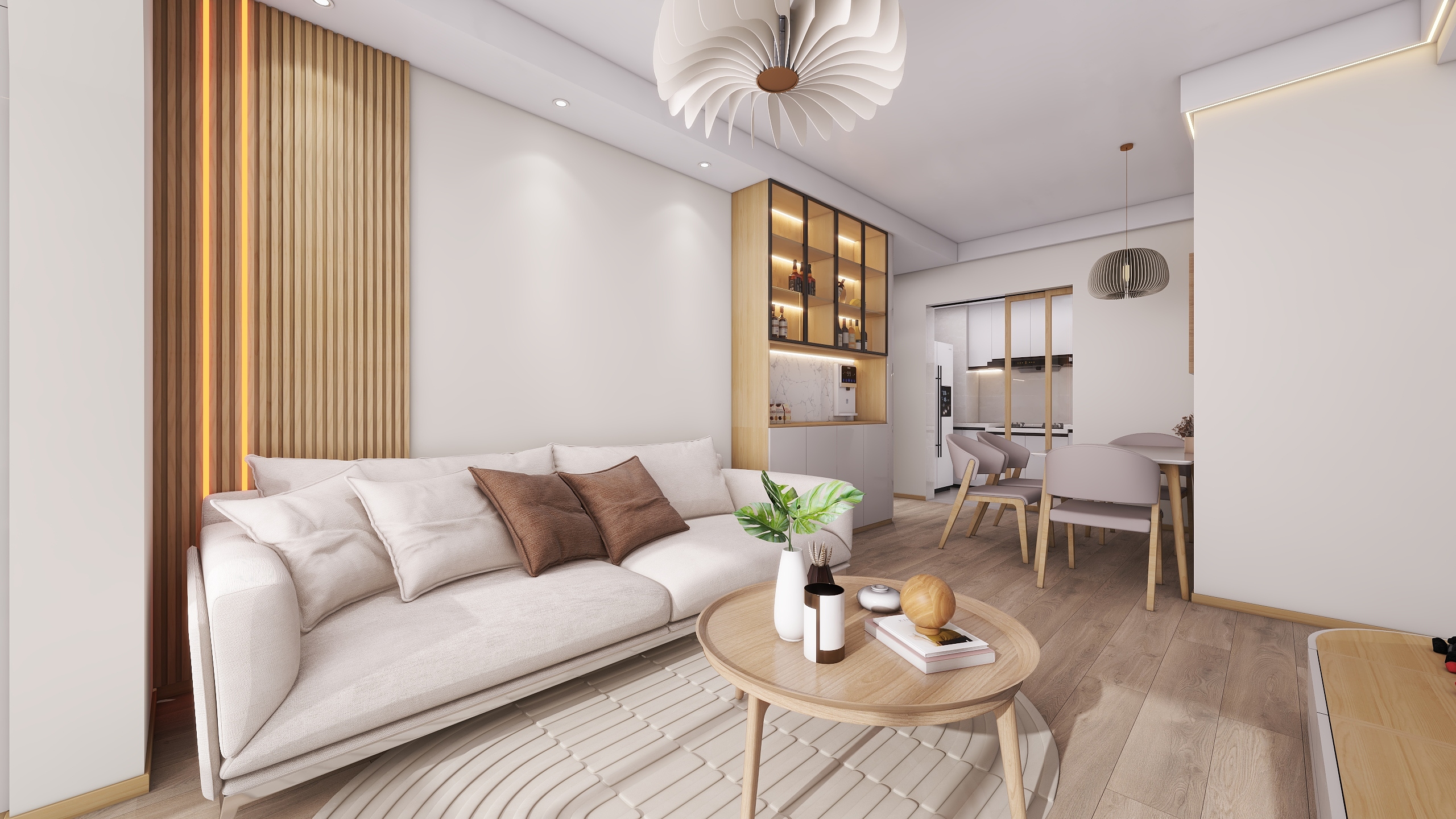 四川成都汇厦少城锦官郡（67平方日式原木风两居室）-4