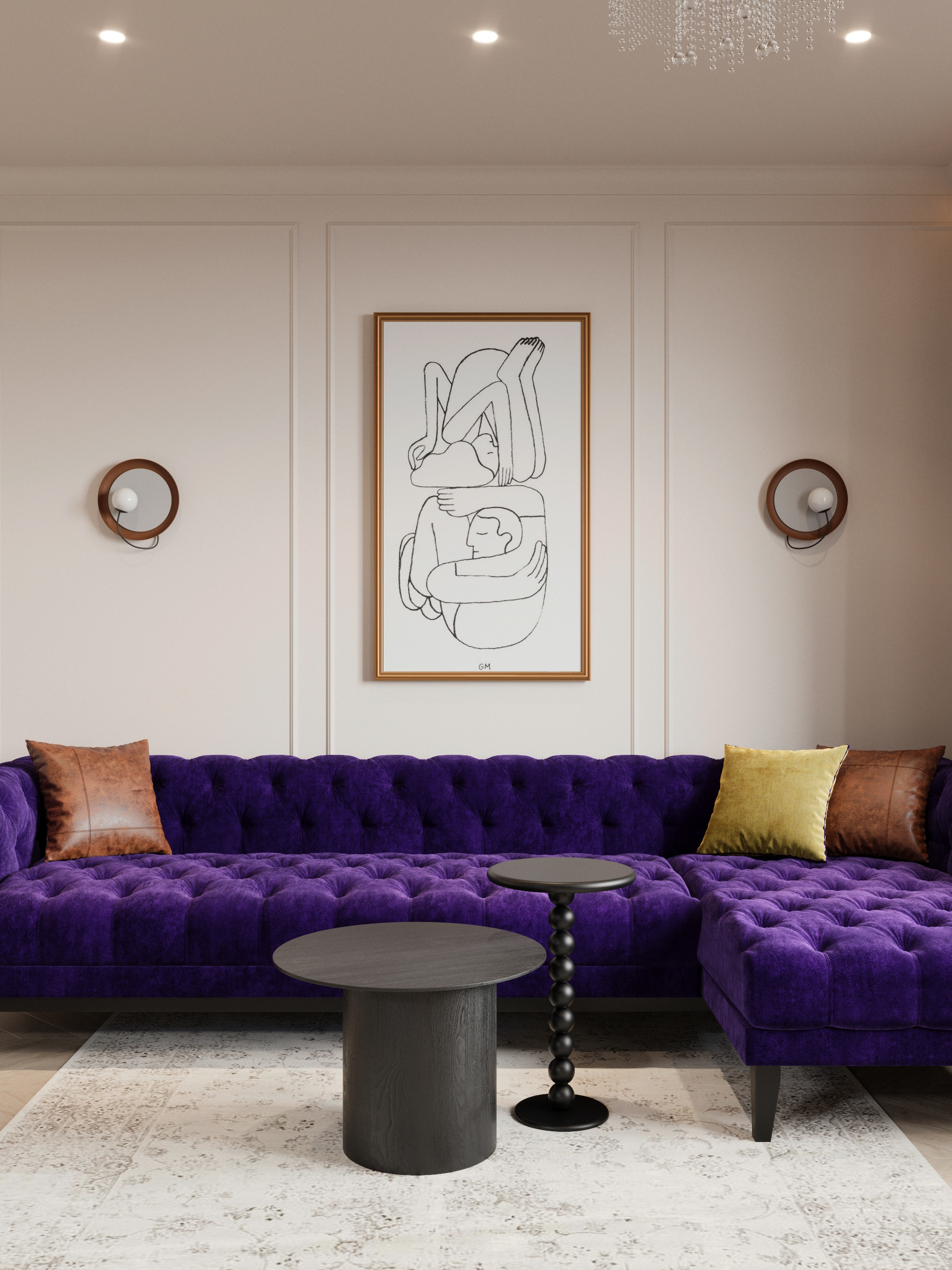 “НЕОНОВАЯ ОСЕНЬ”公寓室内设计-37