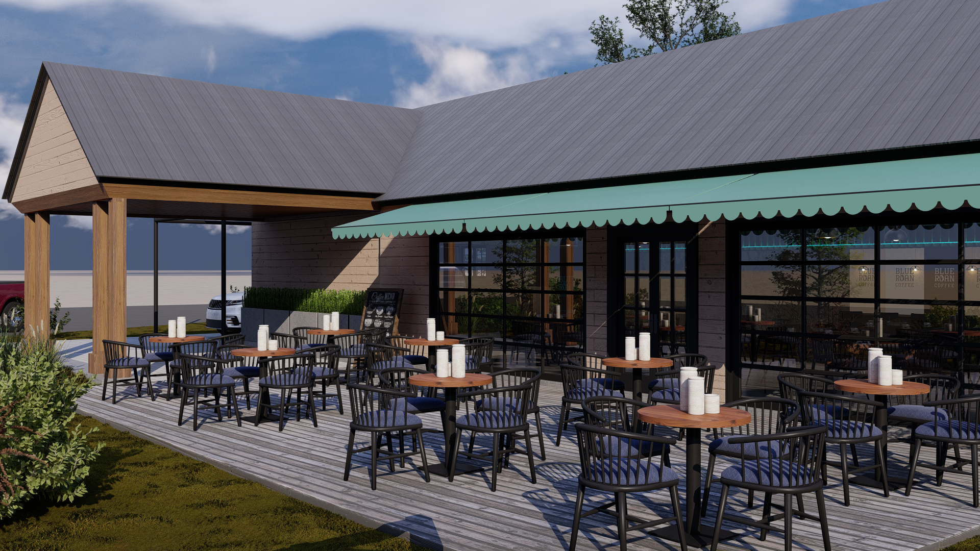 蓝灰色罗恩咖啡店丨United StatesTexas-3