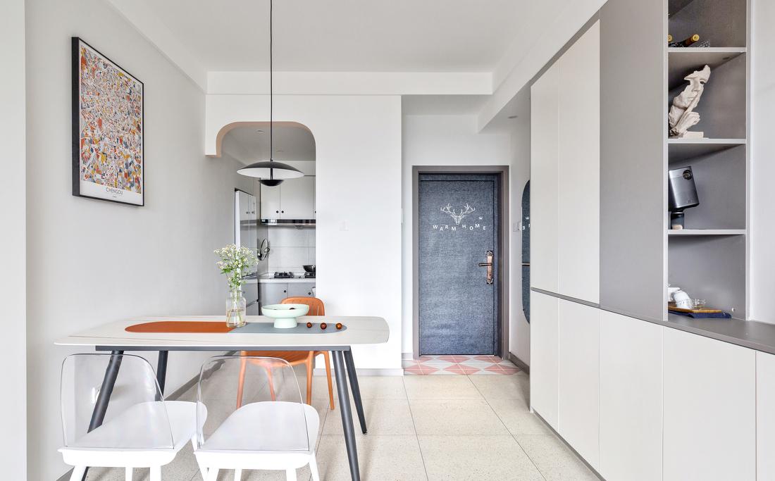 小户型现代简约风设计 | 色彩缤纷,布局巧妙-13