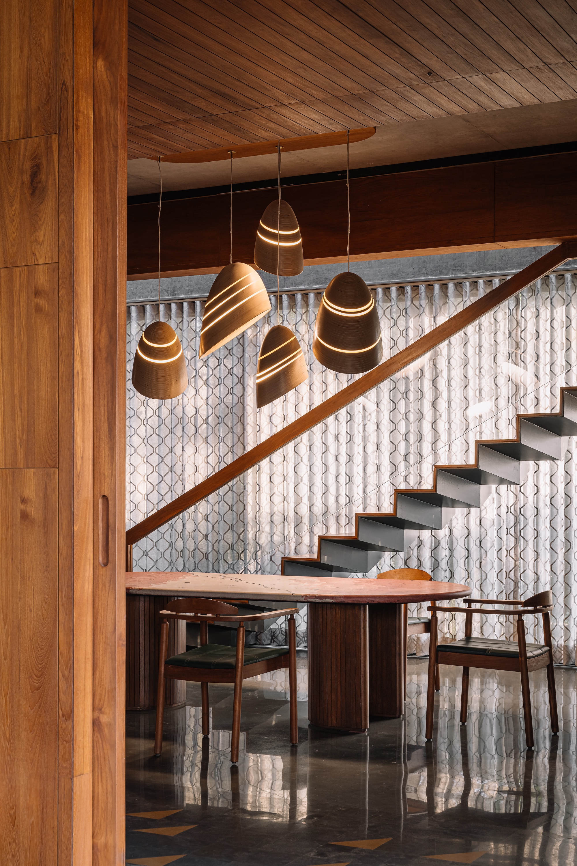 百叶窗屋；百叶窗住宅（具体可根据实际语境确定更准确的译法，此处Louvered常见意思为有百叶窗的，House为房屋、住宅等意思） 丨印度丨andblack design studio-50