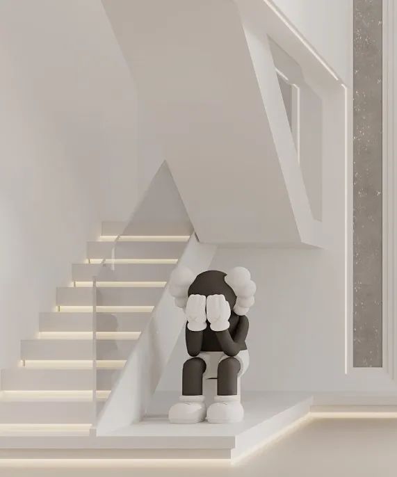 大唐设计丨美的湾150㎡叠墅,极简与艺术的双向奔赴-25