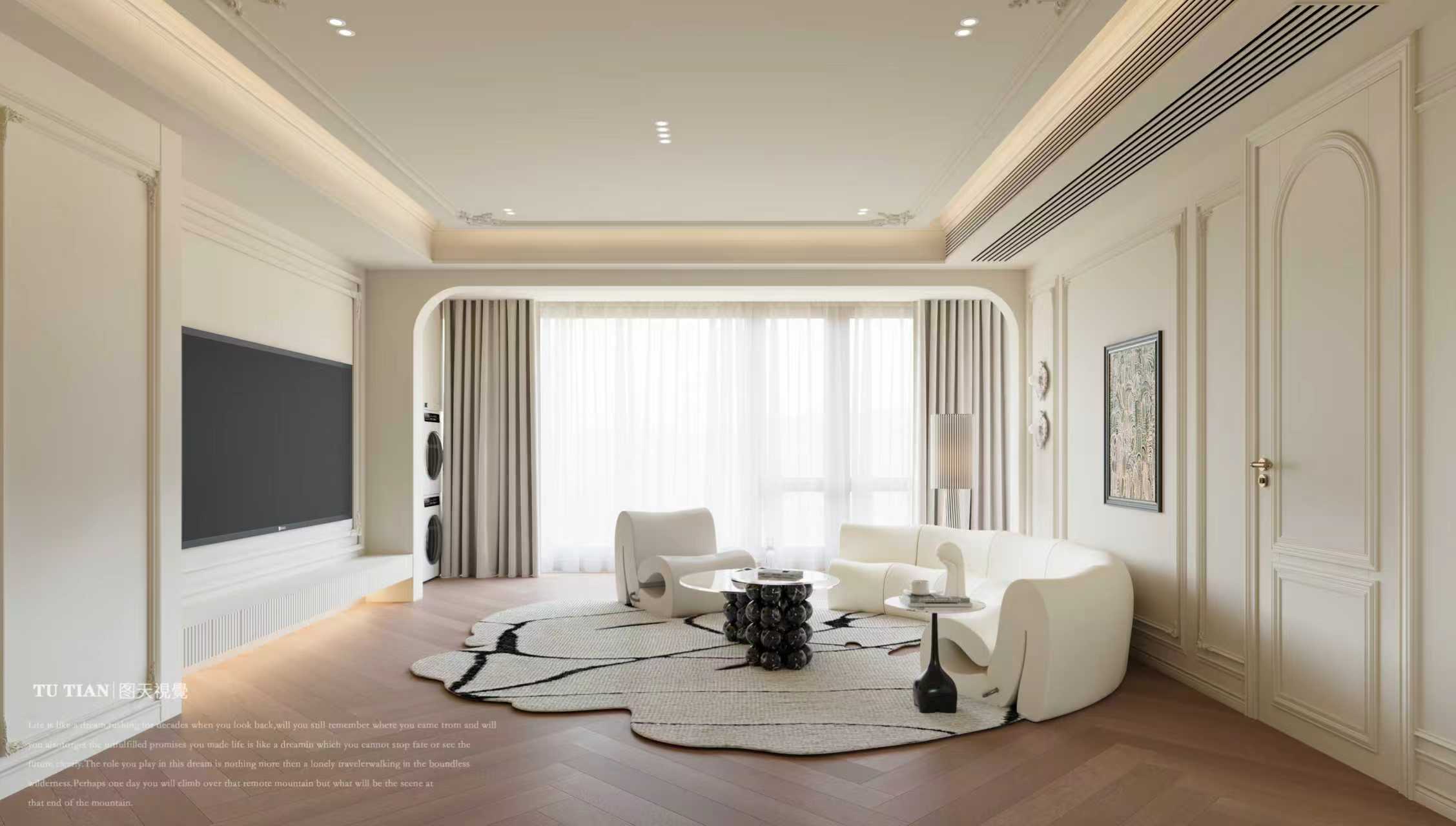 法式浪漫奶油  被光温柔包围的家-0