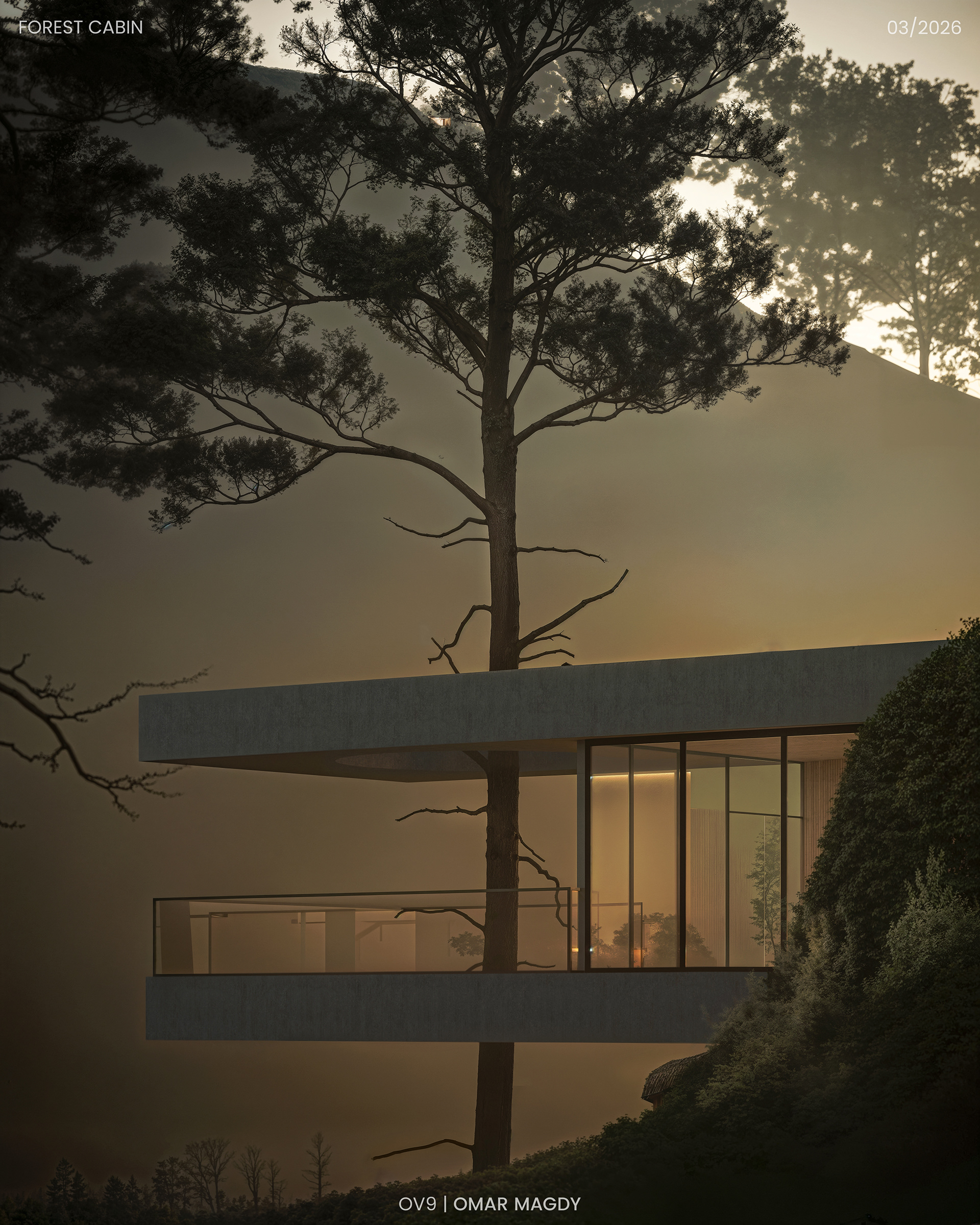 森林小屋 · 建筑可视化丨奥地利丨Nguyen Long（建模）,Omar Magdy（可视化）-0