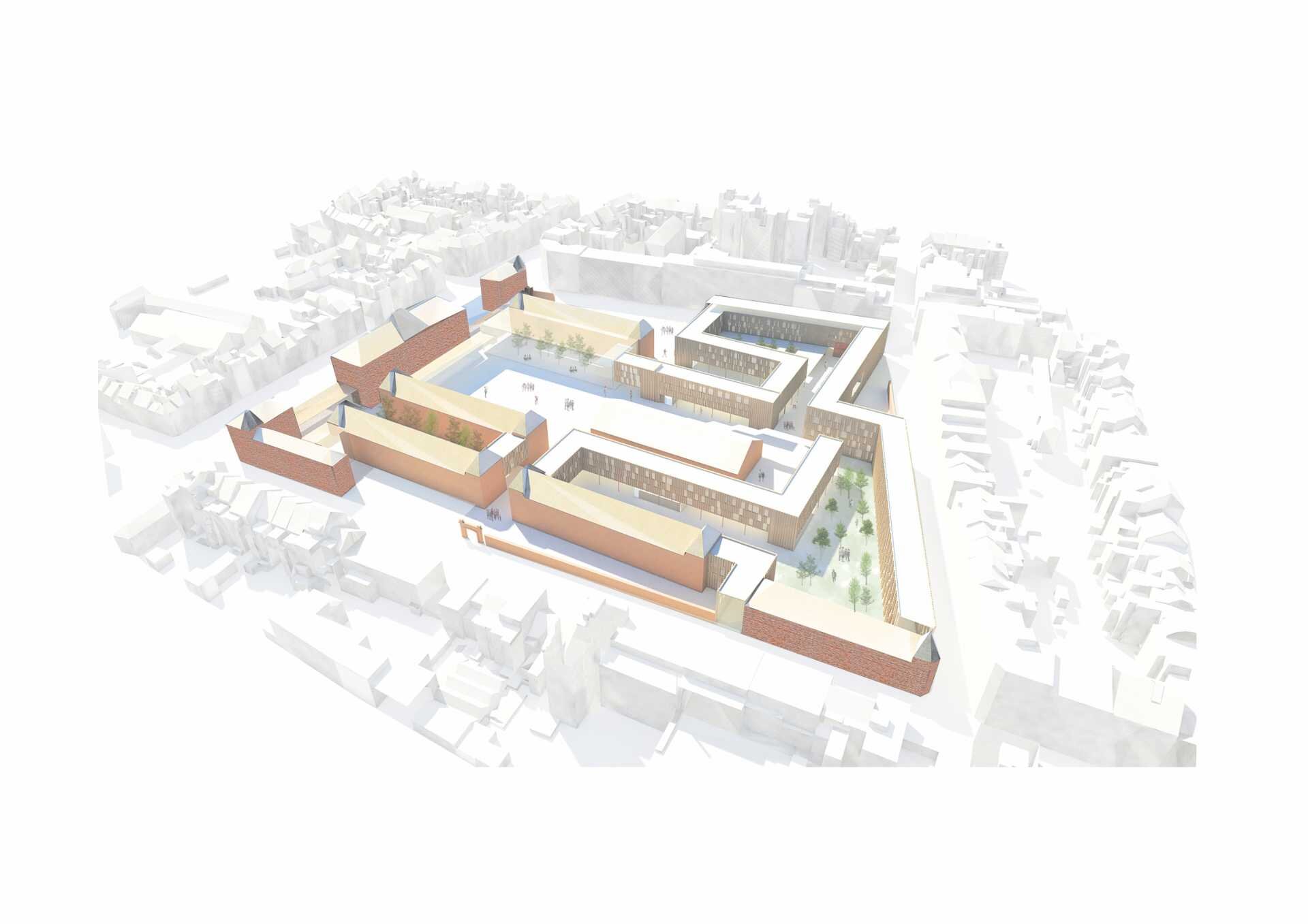 “Crown Barracks”从军事营房到大学校园改造丨比利时-40