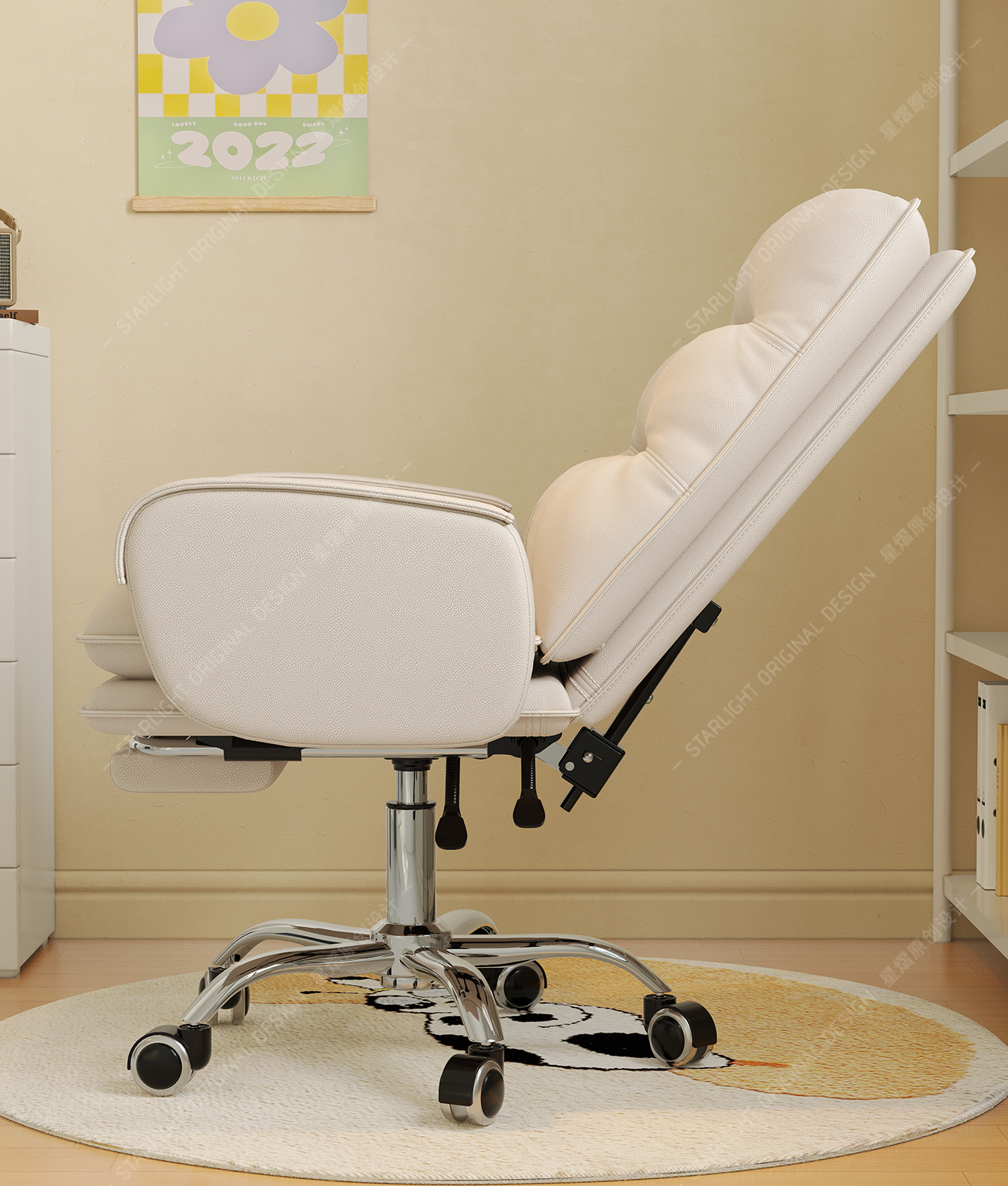 奶油风办公椅家具渲染丨星熠原创设计-13
