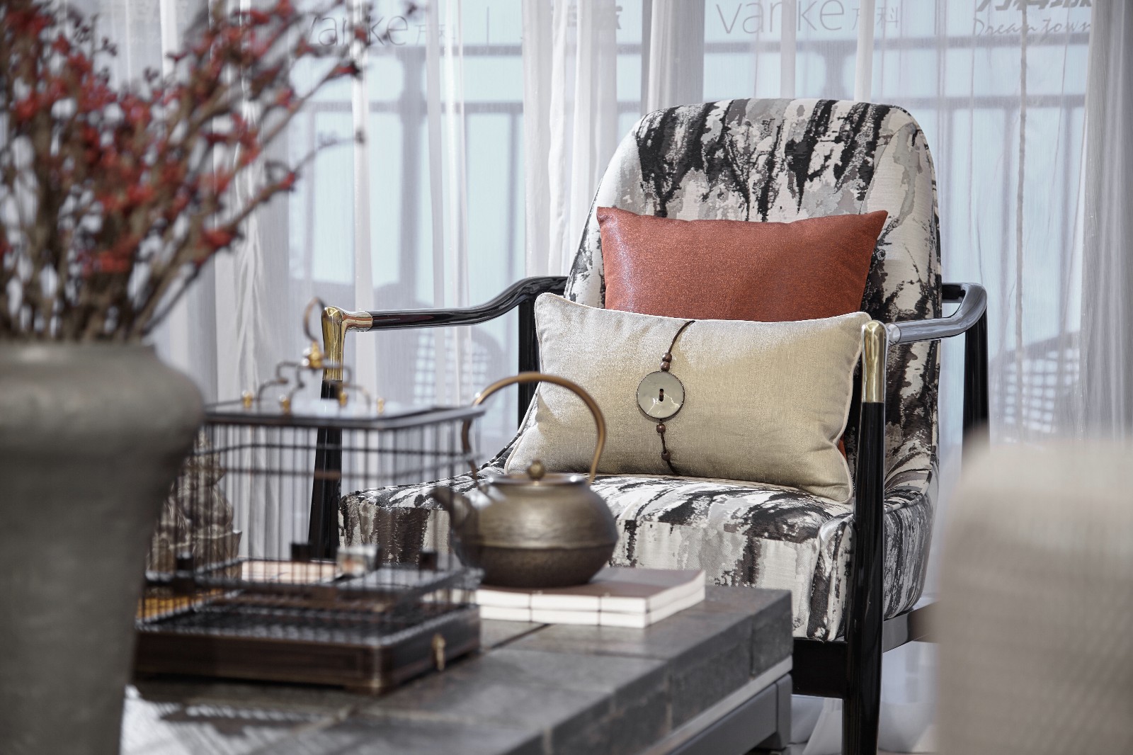 金秋软装：古镇万科城笔墨写意东方秋韵-23