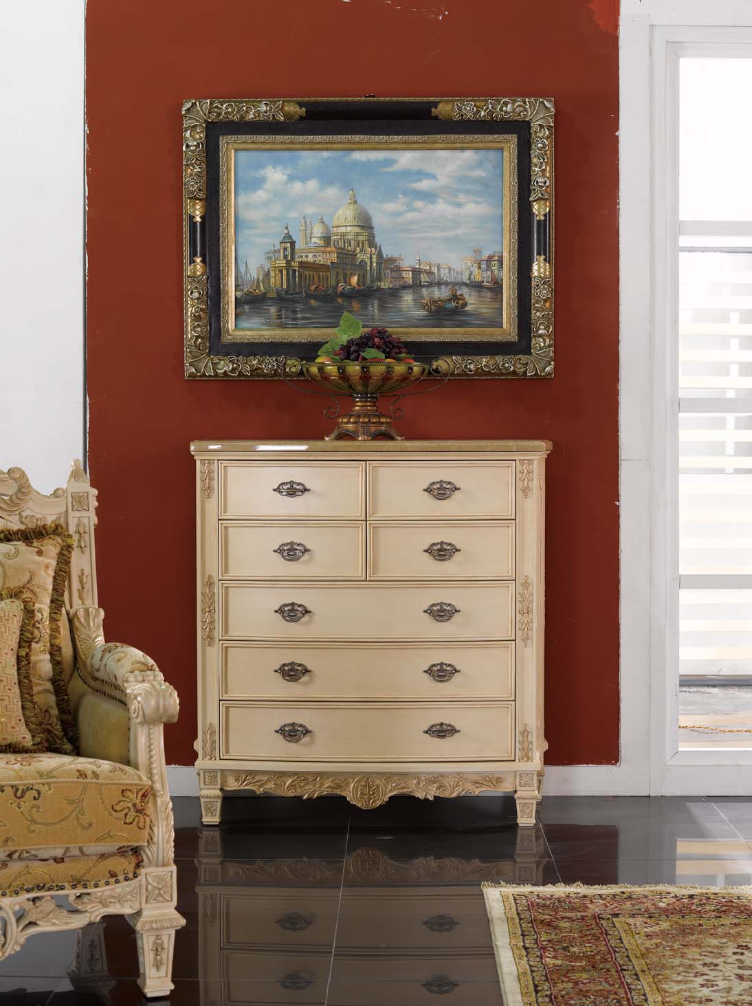 高清古典美式风格 卧室客厅餐厅书房家具场景图片素材-2-4