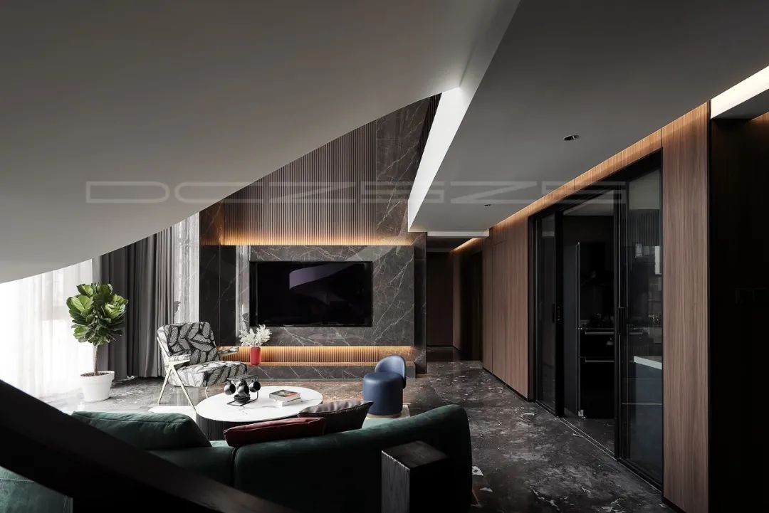 绿岛湖映月湾现代意式轻奢别墅设计丨木美空间设计-11