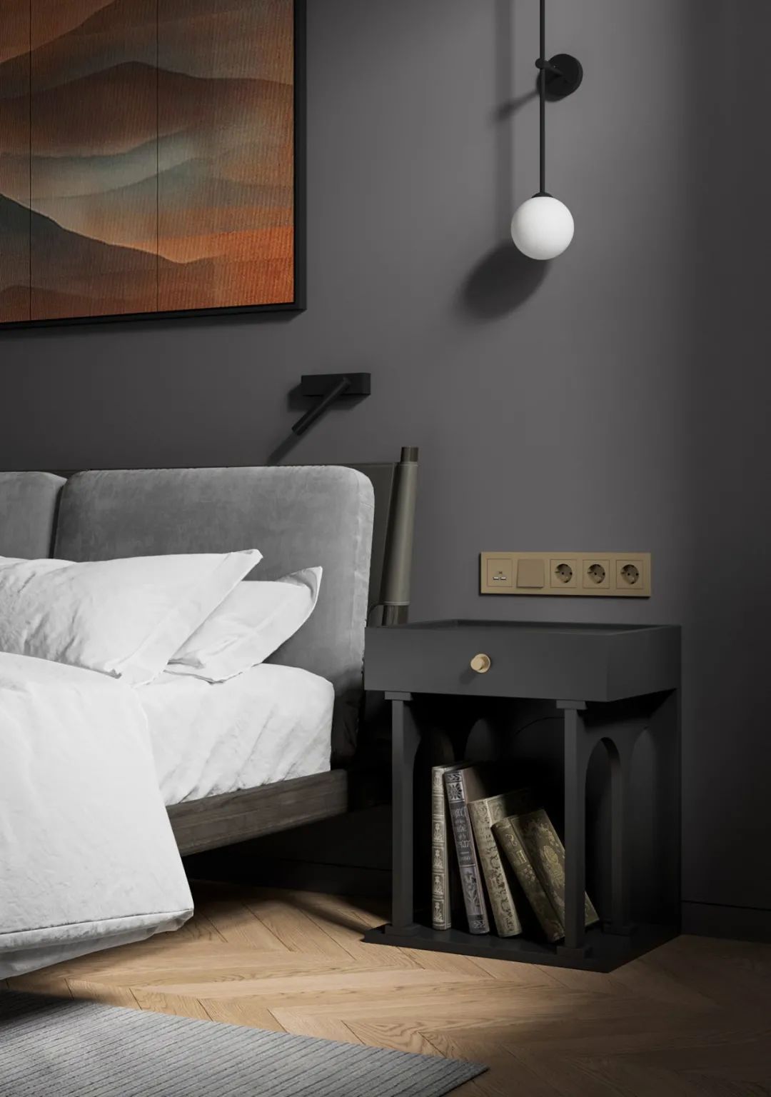 莫斯科 106㎡现代简约家居，融入苏联构成主义风格-63