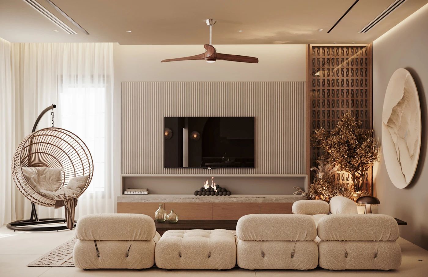 悬浮式电视背景墙设计-20