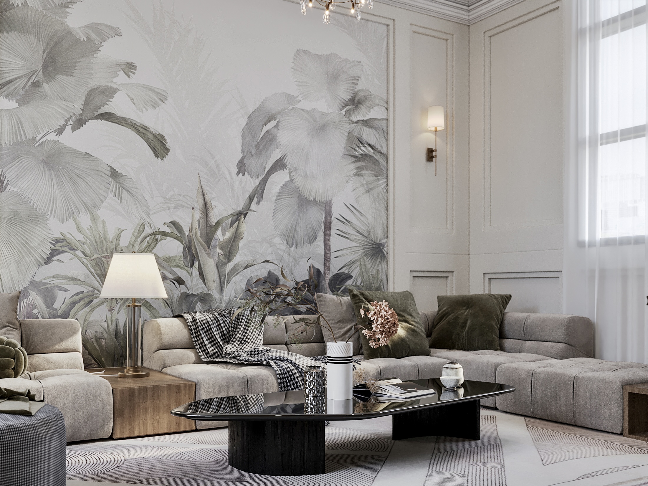 Neoclassic living-room and Home office-5