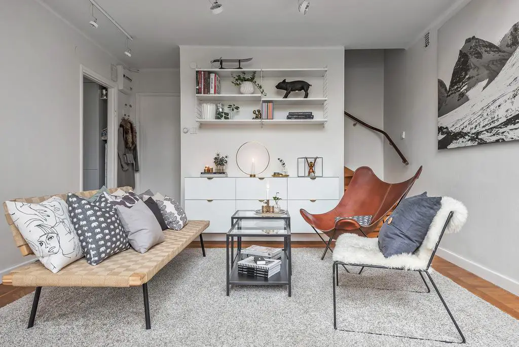 瑞典 47 号公寓的温馨冬季室内设计-1