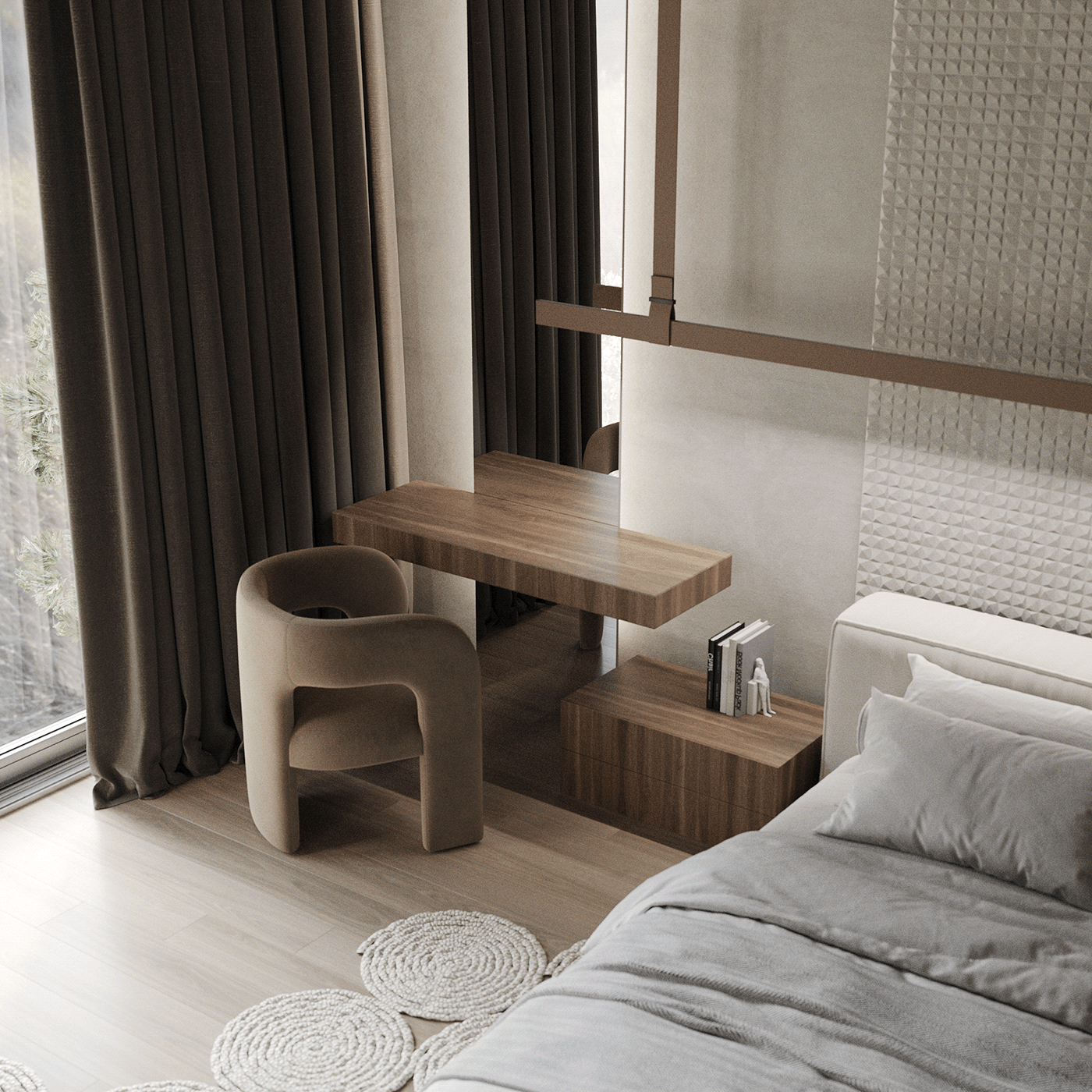 现代质感空间，暖木色系！-13