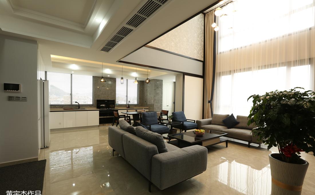 新塘现代实景家居，黑白灰诠释时尚潮流-0