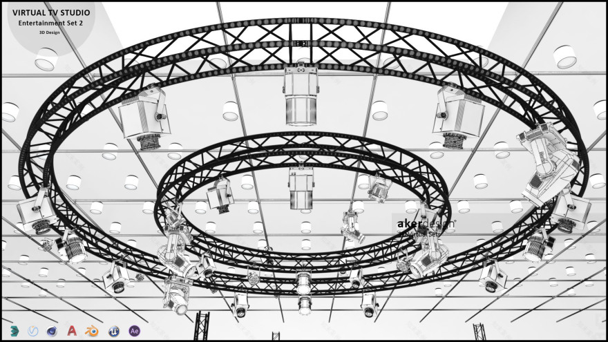 Virtual TV Studio Entertainment Set 2-19