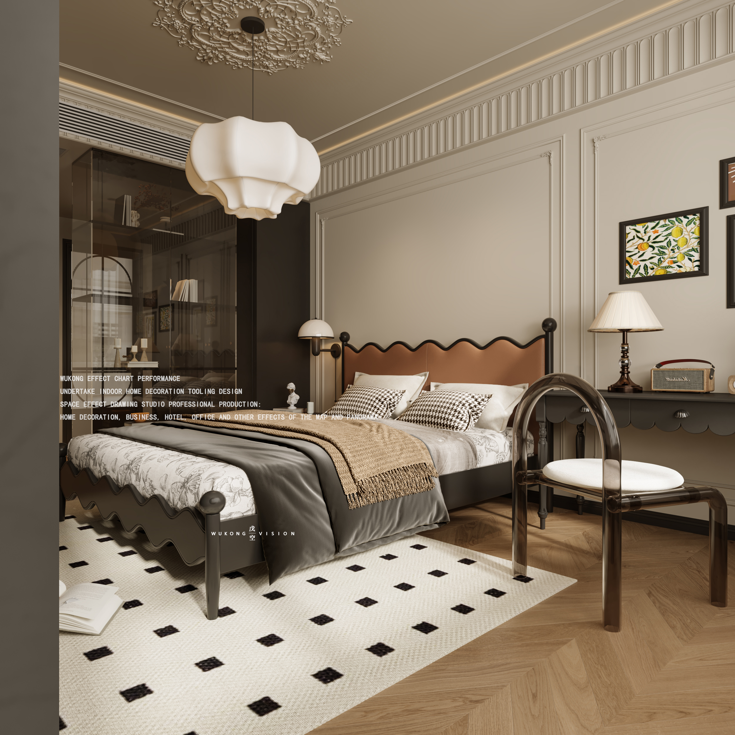 法式复古风一戊空效果图表现-13