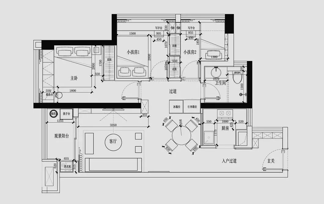 84㎡新中式之家 | 灰色禅意,宽敞明亮-0