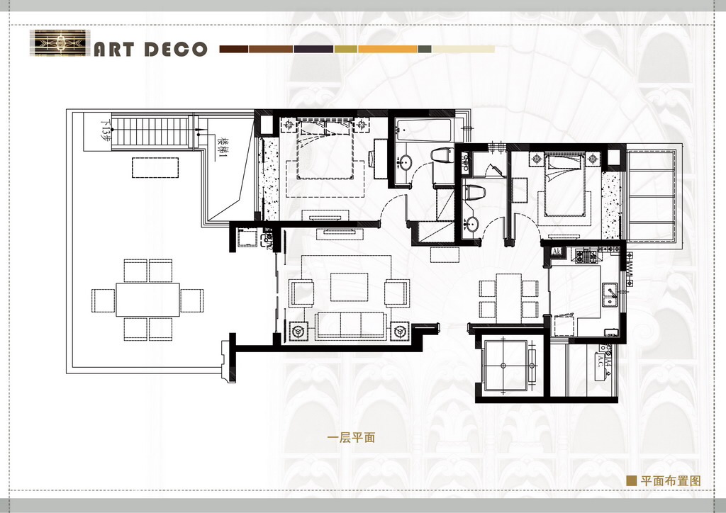 戴昆 Art Deco上海闸北象屿名邸样板房设计-9