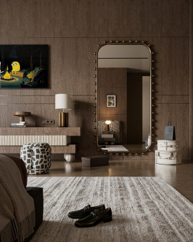 WARM GEOMETRY BEDROOM