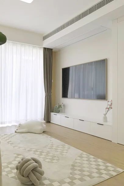 极简奶油风的中韩小夫妻婚房设计丨王娅君-0