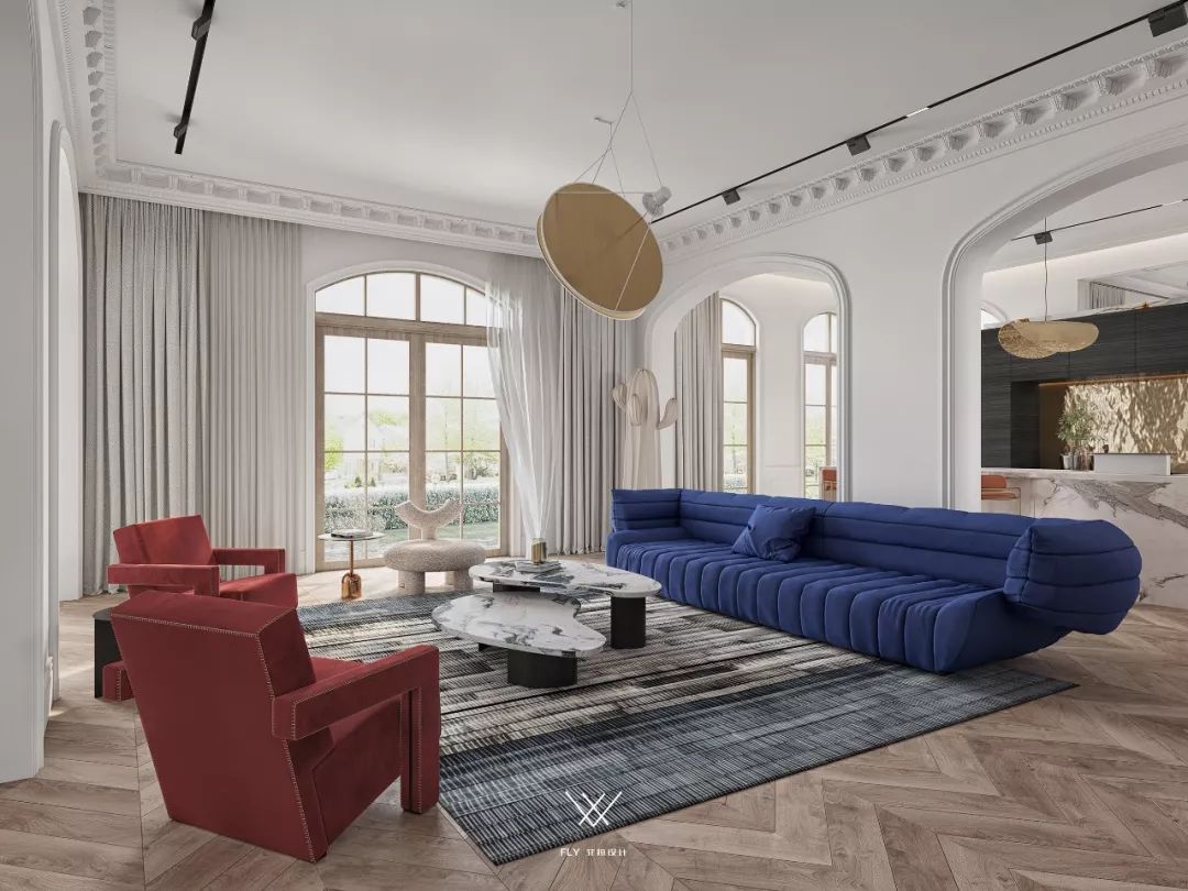 法式现代风独栋别墅，优雅与时尚的完美融合-13