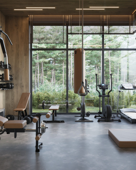 私人住宅家庭健身房设计丨Olesia Zapara