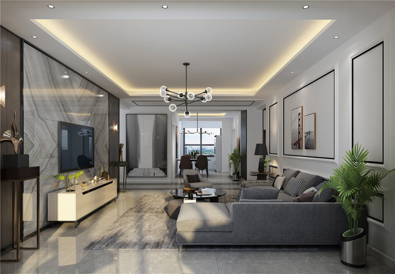 康桥天玺城 128 平现代简约装修丨中国盘锦丨盘锦楚航装饰-4