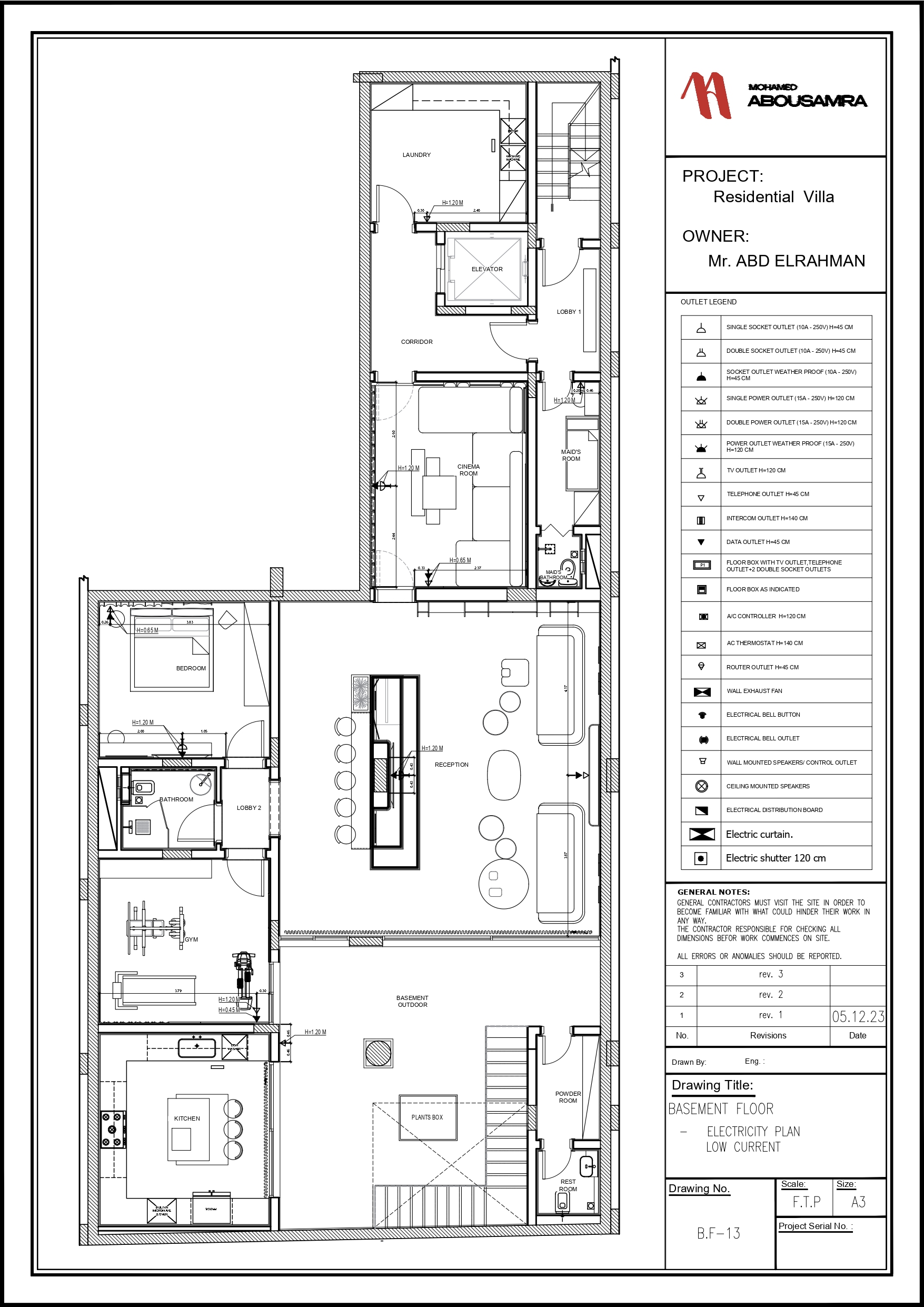 Private Villa in KSA, Basement Floor-14