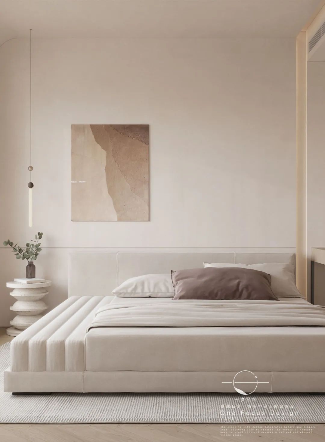 温馨奶油色,独特设计的广州家庭住宅丨中国广州丨一度经纬-45